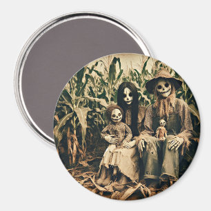 Imã Família assustadora Scarecrow na foto horror de co