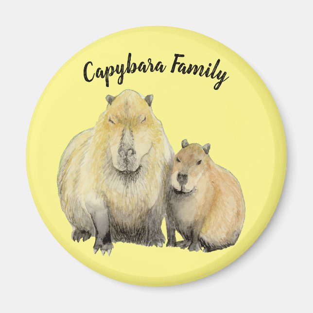 Imã Família Capybara (Frente)