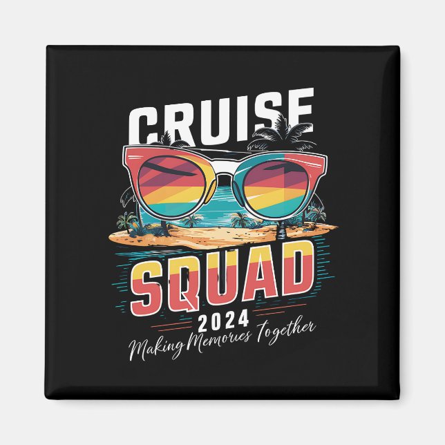 Imã Família Cruise Squad 2024 Summer Vacation Matching (Frente)