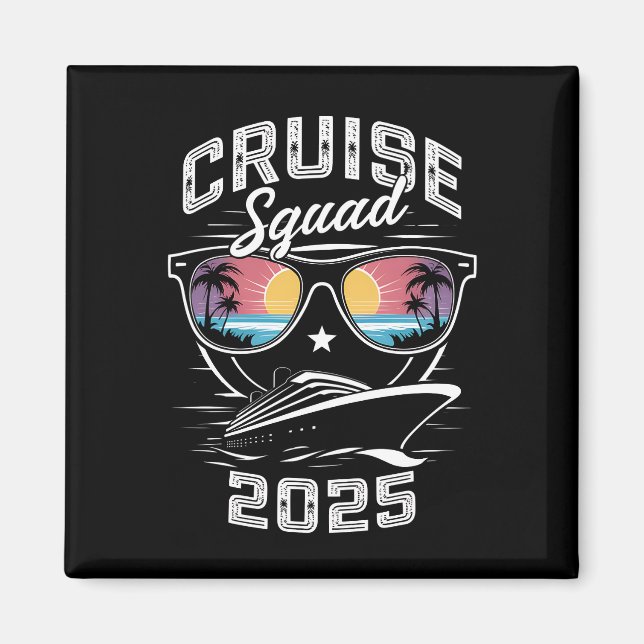 Imã Família Cruise Squad 2025 Summer Vacation Matching (Frente)