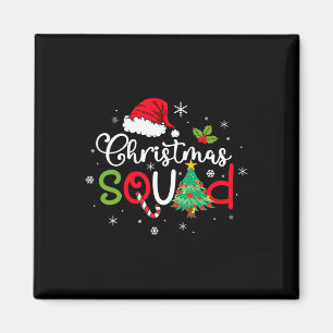 Imã Família de Árvores Xmas Divertidas no Quadrado Nat