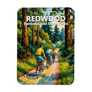 Ímã Família de Ciclistas Personalizada de Redwood Van