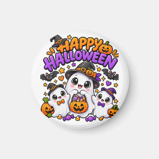 Imã Família de Fantasmas de Halloween Fofa