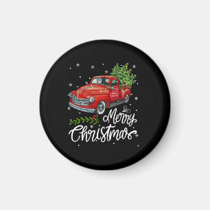 Imã Família de pijama de árvore de Natal de caminhão v