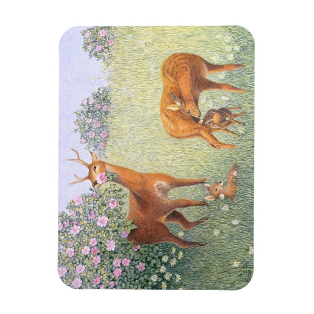 Ímã Família Deer (Vertical)
