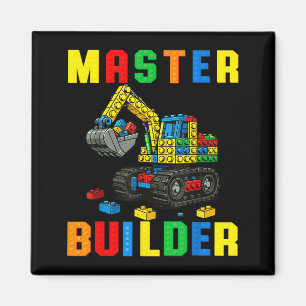 Imã Família Divertida Construtor Mestre Construindo Ti