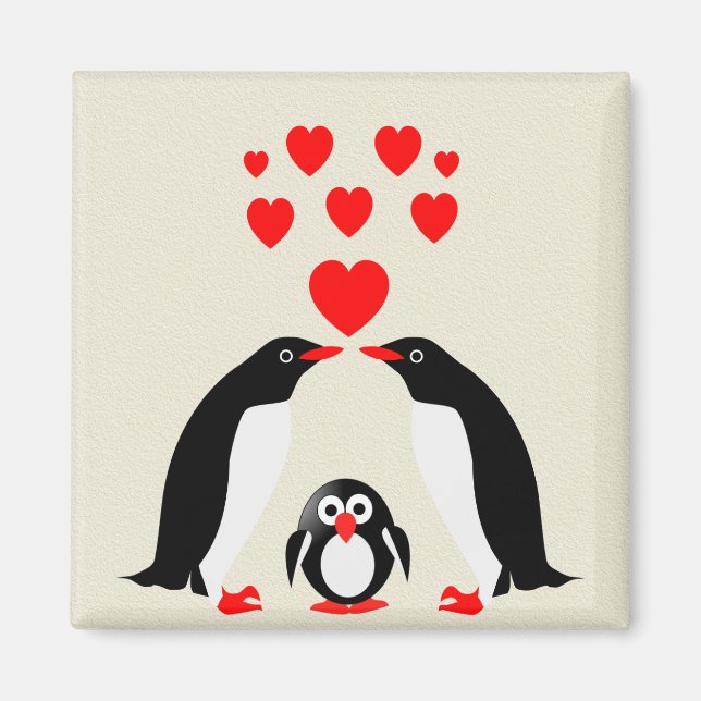 Imã Família dos pinguins (Frente)