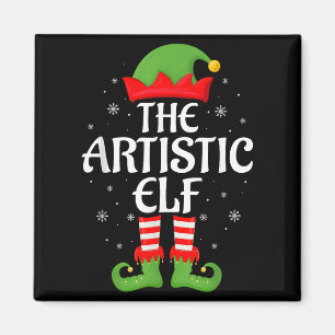 Imã Família Elf Xmas Artista Correspondente ao Cristo