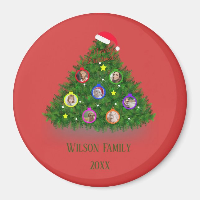 Imã Família em fotos da Árvore de Natal (Frente)