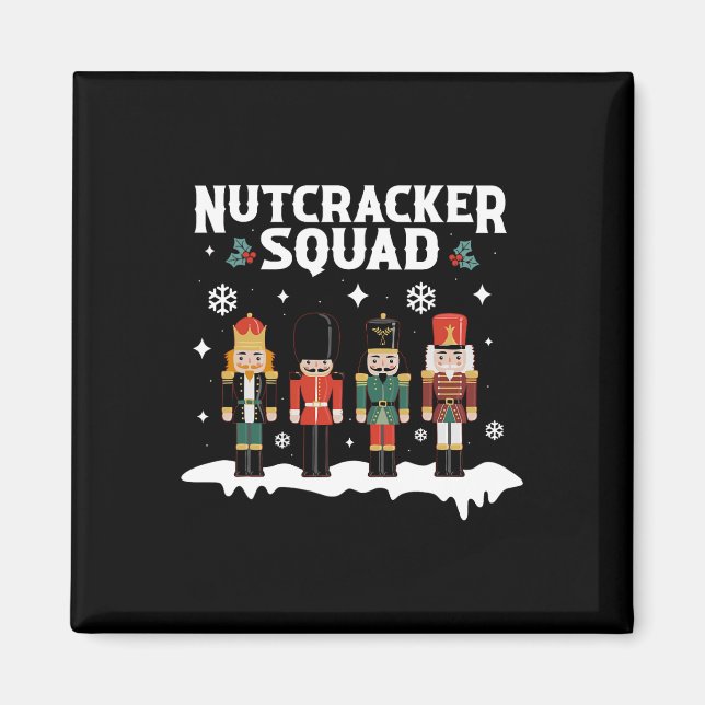 Imã Família Esquadrão Nutcracker Correspondendo Natal  (Frente)