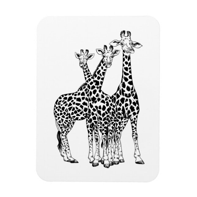 Ímã Família Giraffe (Vertical)