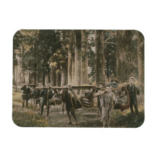 Ímã Família japonesa que é macas dentro levadas,