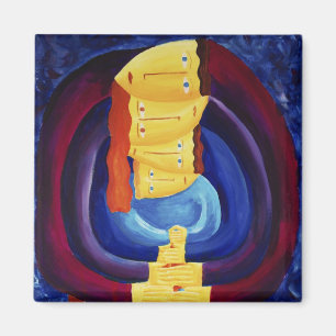 Imã Família Junta Retrato Moderno Pintura