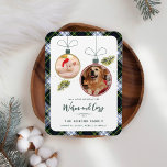 Ímã Família Russa de Xadrezes Natal 2 Fotos Pet Tartan<br><div class="desc">Nossa Xadrez personalizada encantadora Magnet, com fotos de seu animal de estimação, é uma maneira deliciosa de espalhar o prazer do feriado e deixar uma impressão duradoura em seus amigos e familiares. Esta carta maravilhosamente desenhada é adorada com fundo tartano rústico e o reverso, evocando o calor e o encanto...</div>