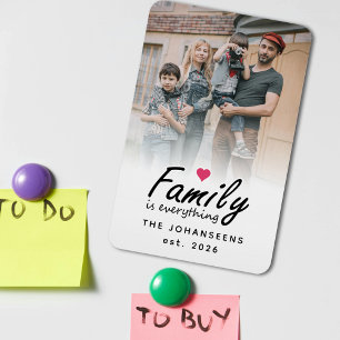 Ímã Família Script é Tudo Foto Personalizada Moderna