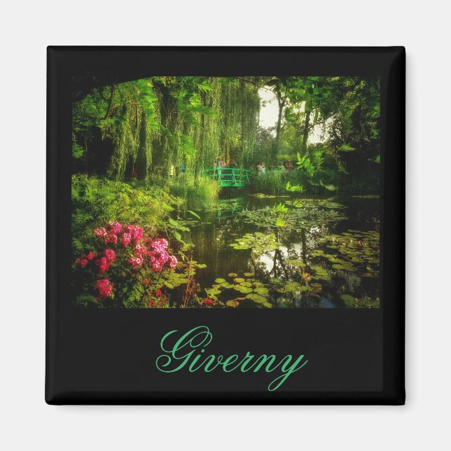 Imã Familiares Claude Monet Giverny Pond Lily Magnet (Frente)