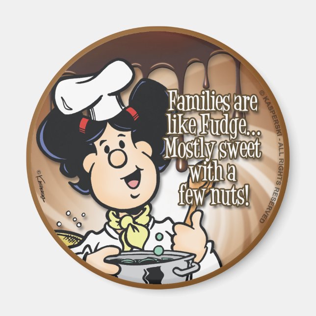 Imã Famílias São Como Fudge (Frente)