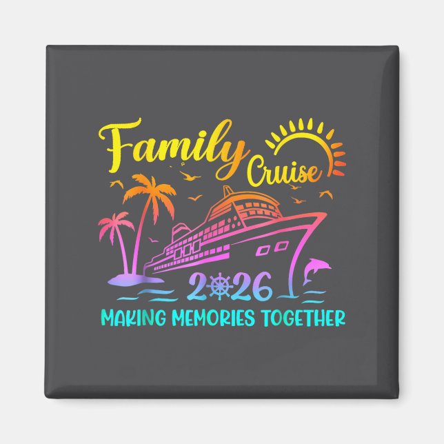 Imã Family Cruise 2026 Summer Vacation Matching Family (Frente)