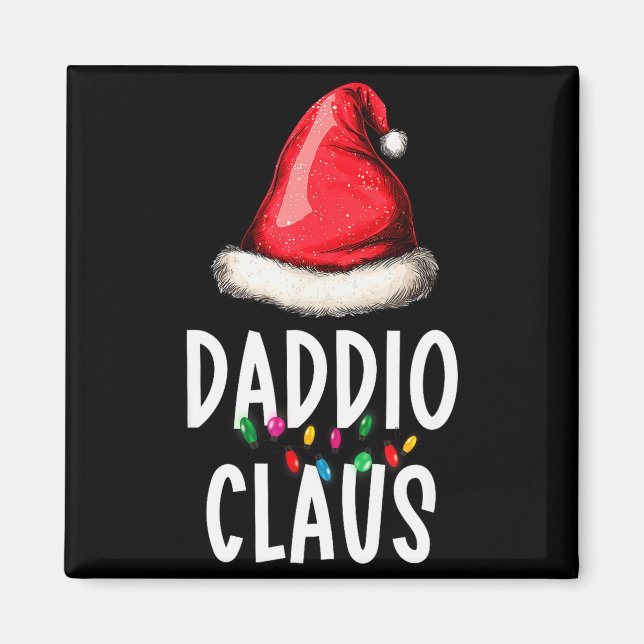 Imã Family Daddio Claus Christmas Santa's Pajama Match (Frente)