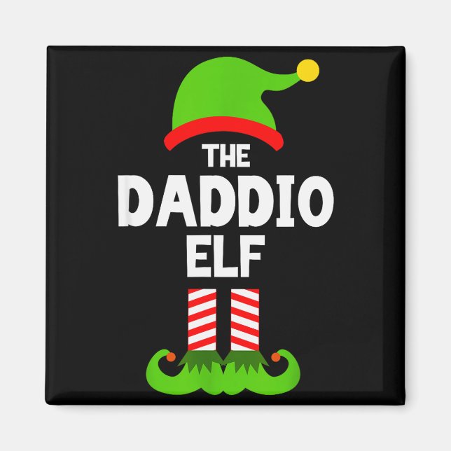 Imã Family Daddio Elf Christmas Matching Pajama Funny  (Frente)