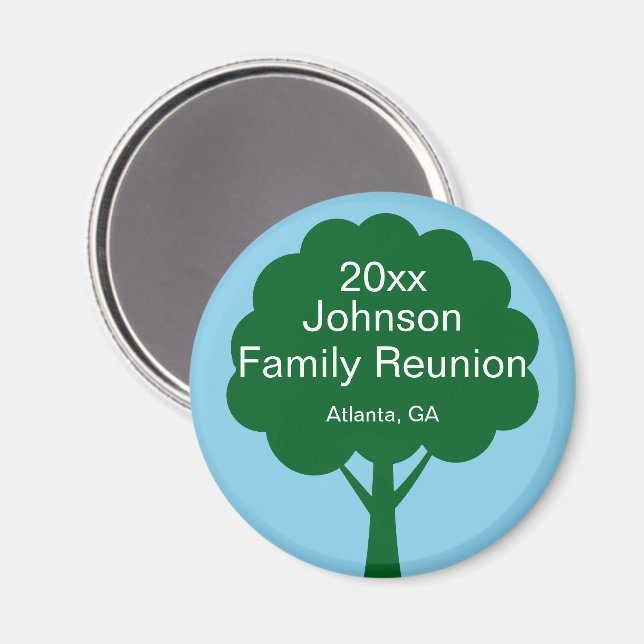 Imã Family Reunion Souvenir with Name, Tree & Year (Front/Back)