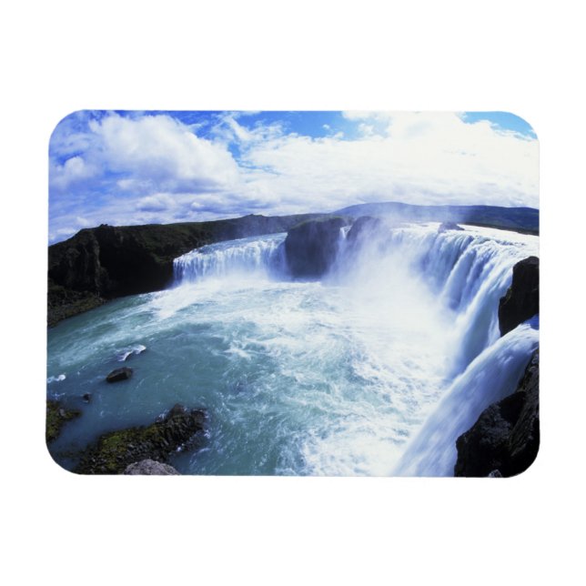 Ímã Famosa queda de Jodafoss no Centro-Norte da Islând (Horizontal)