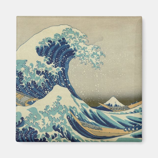 Imã Famoso Excelente de Arte Japonês Wave de Kanagawa (Frente)