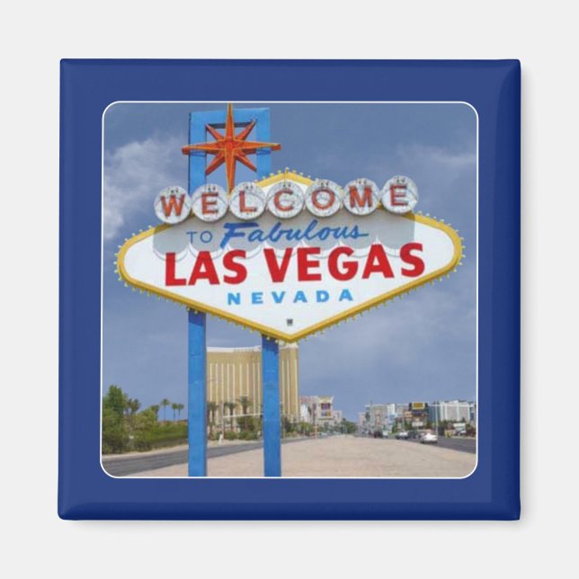 Imã Famoso Sinal Las Vegas NV Viagem Souvenir Magnet (Frente)