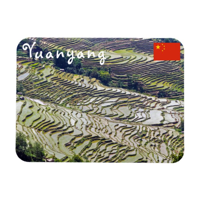 Ímã Famosos terraços de arroz yuanyang - Yunnan, China (Horizontal)