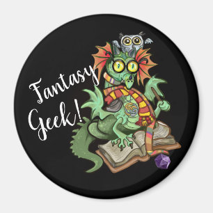Imã Fan Dragon "Fantasy Geek!"