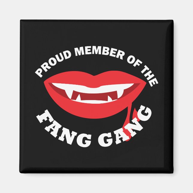 Imã Fang Gang Square Magnet (Escuro) (Frente)