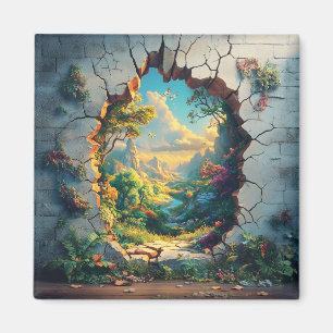 Imã Fantasia através de um Design de Muro rachado