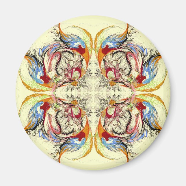 Imã Fantasia de Árvores e Pássaros (Frente)