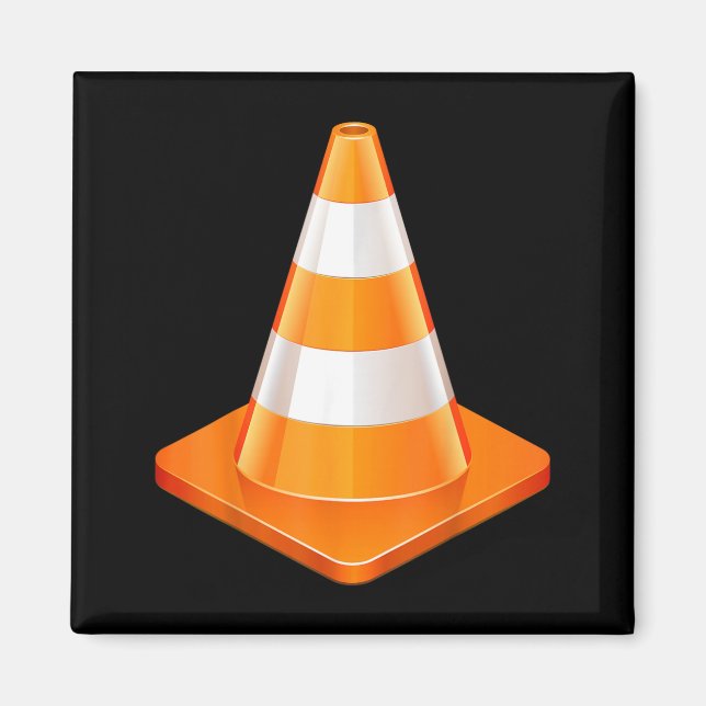 Imã Fantasia de Cone de Trânsito de Halloween (Frente)