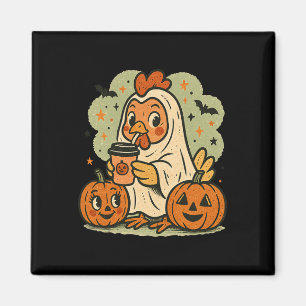 Imã Fantasia de Galinha Fantasma de Halloween Camiseta