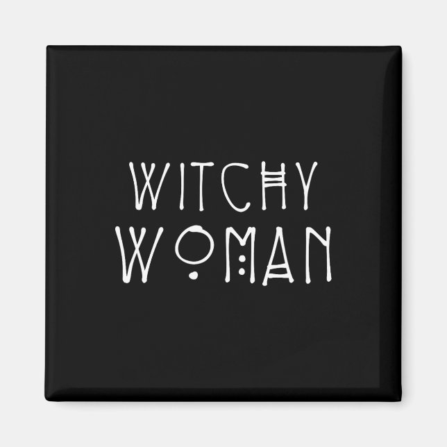 Imã Fantasia de Halloween de Mulher Witchy (Frente)