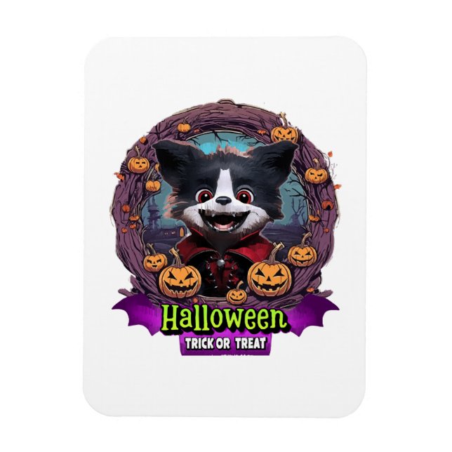 Ímã Fantasia de Halloween para Cachorro (Vertical)