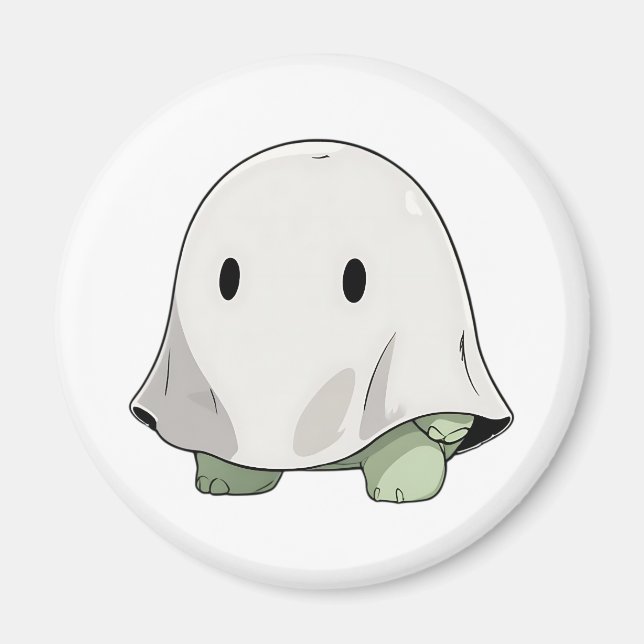 Imã Fantasia de Tartaruga Fantasma Kawaii para Hallowe (Frente)