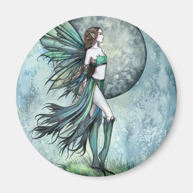 Imã Fantasia Gótica Sem-Teto Molly Harrison Fairy Art (Frente)