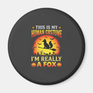 Imã Fantasia Humana de Raposa Engraçada de Halloween