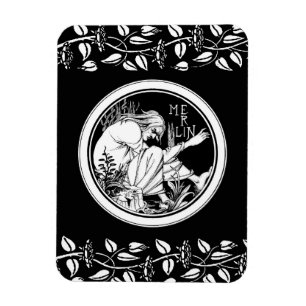 Ímã Fantasia Merlin Art Nouveau