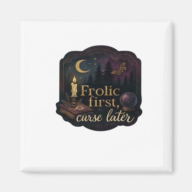 Imã Fantasia Whimsigótica Florestas Místicas, Luas & M (Frente)