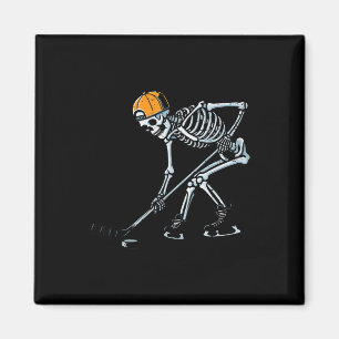Imã Fantasias de Esqueleto de Hockey no Gelo de Hallow