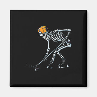 Imã Fantasias de Esqueleto de Hockey no Gelo de Hallow