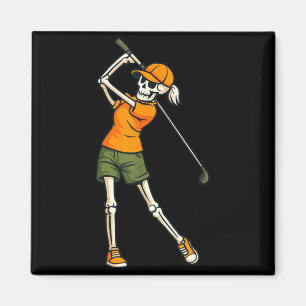 Imã Fantasias de Golfe de Esqueleto de Halloween para