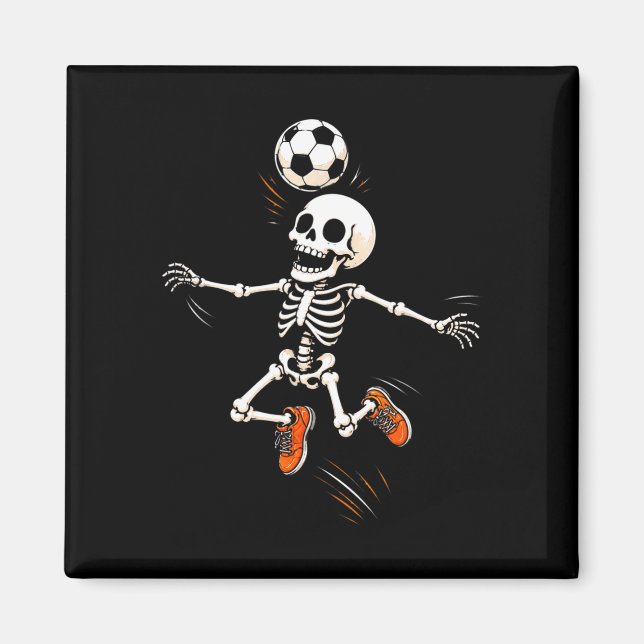 Imã Fantasias de Halloween de bola de futebol esquelet (Frente)