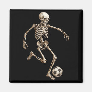 Imã Fantasias de Halloween de Futebol Esqueleto Retro