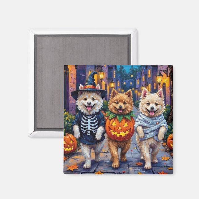 Imã Fantasias de Halloween para Cães Samoyed Fazendo D (Front/Back)