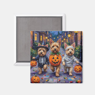 Imã Fantasias de Halloween para Cairn Terrier fazendo 