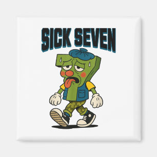 Imã Fantasias de Halloween Sick Seven 67 para Design P